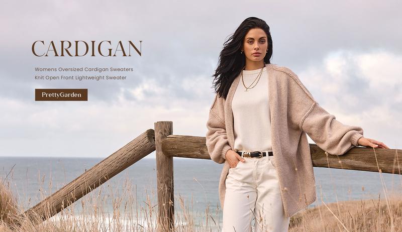 LunaComfy Oversized Cardigan with Fall Long Lantern Sleeve