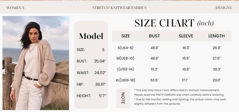 LunaComfy Oversized Cardigan with Fall Long Lantern Sleeve