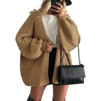 LunaComfy Oversized Cardigan with Fall Long Lantern Sleeve